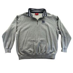 NFL Mens NY Giants Jackets Size XL Quarter Zip Pullover Vontage 2002